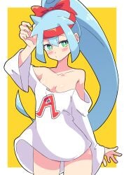 1girls ashe_(megaman_zx) breasts buzzlyears mega_man mega_man_zx_advent shirt