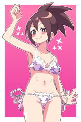 1girls akane_hoshikawa armpits bikini brown_hair buzzlyears hope_stelar mega_man mega_man_star_force milf swimsuit