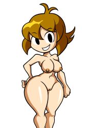 1girls big_ass big_breasts big_thighs brown_hair completely_nude completely_nude_female edit female female_only mighty_switch_force mrdrezq naked naked_female nude nude_female patricia_wagon small_waist solo solo_female thick_thighs transparent_background