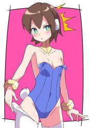 1girls aile bunnysuit buzzlyears leotard mega_man mega_man_zx small_breasts thighhighs