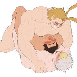 3boys abs age_difference all_might anal anal_sex bara big_dom_small_sub big_lips big_muscles big_pecs blonde_hair blush boku_no_hero_academia brown_hair daddy dilf doggy_style dominant dominant_male double_anal double_penetration facial_scar gay group group_sex hair holding_partner human human_dominating_human human_on_human human_penetrating_human islate_(artist) kan_sekijirou larger_human larger_male lying male male/male male_only male_penetrating_male muscular muscular_human muscular_male my_hero_academia nipples nude older_dom_younger_sub older_human older_male older_man_and_younger_boy open_mouth pecs penetration penis penis_in_ass rikido_sato sandwich_position sandwiched satou_rikidou scar sekijiro_kan sex sharp_teeth size_difference smaller_human smaller_male smaller_penetrated submissive submissive_human submissive_male sweat teeth threesome two_doms_one_sub visor vlad_king white_hair yagi_toshinori yaoi younger_human younger_male younger_penetrated