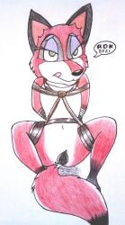 animal_genitalia balto_(film) bondage bondage cunning_trickster_(balto) female feral fox reddragonkan traditional_media_(artwork)