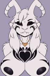 2d 2d_(artwork) 2d_artwork asriel_dreemurr breasts bust_portrait color female_asriel jayyn_arts nude rule_63 tagme uncensored uncensored_breasts undertale undertale_(series)