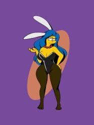 bunny_girl bunny_suit dracojeff marge_simpson the_simpsons yellow_body