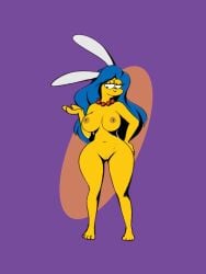 bunny_girl bunny_suit dracojeff marge_simpson the_simpsons yellow_body