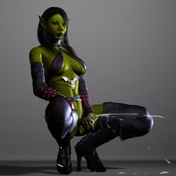 3d breasts cum cumshot futanari greenstreet heels hethra intersex masturbation orc orc_futanari penis solo solo_futa uncensored