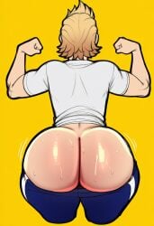 1boy ai_generated ass big_ass big_butt boku_no_hero_academia femboy gay male male/male mirio_togata my_hero_academia togata_mirio yaoi
