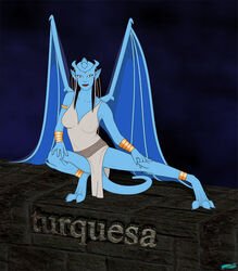 disney fab3716 female gargoyles solo turquesa