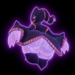 1:1 3_fingers 3d_(artwork) 3d_animation animated anthro ass big_butt black_background bottomless clothed clothing dege3 digital_media_(artwork) female fingers floating generation_6_pokemon ghost glowing glowing_body hi_res hip_sway huge_butt legwear looking_at_viewer looking_back loop mega_banette mega_evolution nintendo no_sound pokemon pokemon_(species) purple_body rear_view seductive short_playtime simple_background solo spirit stockings tagme teasing thick_thighs video zipper zipper_mouth