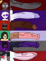 1boy 1futa 1girls 3futas amateur_artist balls big_balls big_penis cock_chart edit equine_penis female futanari horse_penis horsecock intersex long_penis low_effort male part_1 penis penis_chart penis_comparison penis_size_chart penis_size_comparison