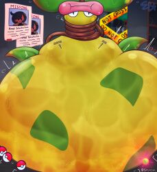 absurd_res artist_name artist_signature background black_hair emma_(pokemon) emma_(pokemon_legends:_z-a) english_text female_prey gamefreak hair_accessory hyper hyper_belly leaves looking_at_viewer marble matiere_(pokemon) matiere_(pokemon_legends:_z-a) mega_utsubot mega_victreebel missing_poster mouth pokeball pokeballs pokemon pokemon_(species) pokemon_legends:_z-a soft_vore spunow_ squirming sweat sweating sweaty tagme text utsubot victreebel vore vore_belly yellow_tape