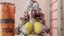 1boy 1boy1girl 1girls 3d 3d_animation 3d_model animated big_breasts breasts brown_hair female green_eyes longer_than_30_seconds longer_than_one_minute male male_pov marvel marvel_comics marvel_rivals paizuri penis pov rogue_(marvel_rivals) rogue_(x-men) shorter_than_two_minutes sound tagme titjob veedeeshka video white_hair x-men