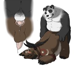 2boys anal anal_sex bear feral furry furry_only gay kronexfire male male_only mammal multiple_boys overweight panda pandaren penetration sex video_games warcraft white_background