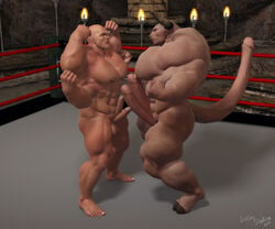 2014 3d balls brutus bully cocktail fighting gay lucky_stallion minotaur mutant night penis uncensored wrestling