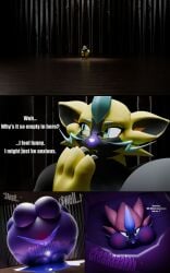 areola areolae big_breasts blueberry_inflation breasts cleavage female furry huge_breasts inflation nipples notsobretheren pokemon pokemon_(species) pussy spherical_inflation tagme thick_thighs wide_hips zeraora