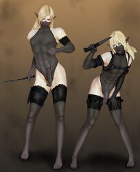 2boys 2d 2femboys abs ambush_(trap) assassin big_penis blonde_femboy blonde_hair blue_eyes bodysuit color diktator03 elf elf_femboy elf_male erect_penis erection_under_clothes femboy femboy_only full_color knife lace lace_stockings leotard light-skinned_male light_skin long_gloves male male_only masked multiple_boys ninja ninja_mask nipples nipples_visible_through_clothing nylon_stockings nylons original penis penis_visible_through_body penis_visible_through_clothing press pubic_hair see-through_clothes see-through_leotard see-through_mask see-through_penis sexy_clothing stockings toes_visible_through_clothing veil weapon