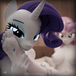 rarity (mlp) from friendship is magic by kenuwu