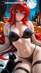 rias gremory from halloween by skypassion