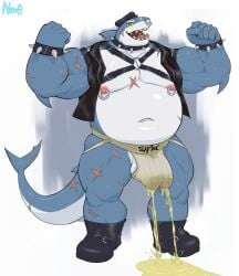 2_penises abdominal_scar aegir_carcharias anthro arm_scar aroused aroused_face aroused_male aroused_smile balls beer_belly belly biceps big_belly big_muscles biker biker_boots biker_cap biker_jacket black_boots black_bracelet black_cap black_clothing black_footwear black_harness black_hat black_headwear black_jacket black_leather black_leather_jacket black_topwear black_wristband blue_body blue_scales bodily_fluids boots bracelet bulge chest_scar clothed clothing collar detailed_bulge diphallia diphallism erection erection_under_clothing erection_under_jockstrap erection_under_underwear exposed_belly exposed_chest facial_piercing facial_scar fangs fish fist flexing flexing_bicep flexing_both_biceps flexing_muscles flexing_pecs flirting flirting_with_viewer footwear genital_fluids genital_outline genitals grey_body grey_scales grin grinning_at_viewer harness hat headgear headwear hi_res jacket jewelry jockstrap jockstrap_peeing jockstrap_wetting leather leather_boots leather_bracelet leather_clothing leather_collar leather_daddy leather_footwear leather_harness leather_jacket leather_topwear leather_wristband leg_scar looking_at_viewer male male_only male_peeing manly marine multi_genitalia multi_penis musclegut muscles muscular muscular_anthro muscular_male neofi nipple_piercing nipple_ring nipples nose_piercing nose_ring open_clothing open_jacket open_topwear pantsless pantsless_anthro pantsless_male partially_clothed partially_clothed_anthro partially_clothed_male pecs peeing peeing_on_ground peeing_through_clothing peeing_through_jockstrap peeing_while_erect penis penis_outline piercing presenting presenting_bulge presenting_pecs raised_arms rebel ring_piercing scales scar scarred_body seducing_viewer seductive shadow shark shoes showing_off_muscles simple_background smile smiling_at_viewer solo spiked_bracelet spiked_collar spiked_wristband spikes standing steam tail_scar teeth tenting thick_arms thick_thighs tongue topwear tough_guy underwear urine urine_on_ground urine_pool urine_stream urine_through_clothing urine_through_jockstrap watersports wet wet_clothing wetting wetting_jockstrap white_background white_clothing white_jockstrap white_underwear wristband yellow_eyes