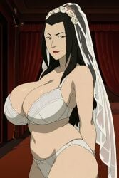 1girls aged_up ai_generated arms_behind_back avatar_legends avatar_the_last_airbender ayyaai azula beautiful bed bedroom belly big_breasts bra breasts breasts_bigger_than_head bride bride_veil busty busty_female fat_thighs female gold_eyes golden_eyes hands_behind_back hourglass_figure hourglass_figured_female huge_breasts large_breasts large_tits lingerie looking_at_viewer massive_breasts mature mature_female mature_woman milf older_female panties perfect_body perfect_boobs perfect_legs red_lips red_lipstick solo solo_female solo_focus standing thick thick_butt thick_hips thick_legs thick_thighs thight_clothing tits_bigger_than_head venus_body voluptuous voluptuous_body voluptuous_female wedding wedding_lingerie wedding_veil