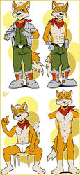 1boy anthro canine fox fox_mccloud fur furry kcee male male_only mammal nintendo nude solo star_fox video_games