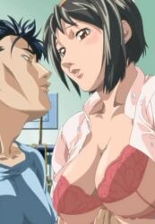 1boy 1girls bed before_sex bible_black bible_black_new_testament blue_hair bra breast_grab breasts breasts_out brown_eyes brown_hair busty caring cleavage closed_eyes earrings exposed_breasts eye_contact female flirting fondling fondling_breast forced hair_ornament hairclip hand_on_breast harada_eri_(bible_black) high_resolution hospital hospital_bed hospital_gown hospital_room imminent_kiss imminent_sex incoming_kiss jewelry lingerie lingerie_bra lipstick looking_at_another looking_at_each_other looking_at_partner makeup male nurse nurse_clothing nurse_costume open_clothes oshima_takeshi parted_lips patient presenting presenting_breasts red_bra red_lingerie sagging_breasts screencap seducing shin_bible_black short_hair smile straight surprised unprofessional_behavior yellow_eyes