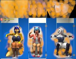 (theusagiboy1406) 3d 3d_(artwork) 3d_model 3d_render 3girls anthro ass ass_focus bare_ass bathroom big_ass big_breasts blue_hair bottomless brand_new_animal breasts canine canine_tail carmelita_fox fart fart_cloud fart_fetish farting farts female fox fox_ears fox_girl fox_tail furry furry_female furry_only gray_hair helluva_boss jacket loona_(helluva_boss) michiru_kagemori multicolored_fur multicolored_hair patreon patreon_logo patreon_username sfm sly_cooper_(series) solo_female sony_corporation sony_interactive_entertainment source_filmmaker studio_trigger tail tanuki tanuki_humanoid toilet toilet_use vivienne_medrano white_hair wolf wolf_girl wolf_tail x-ray