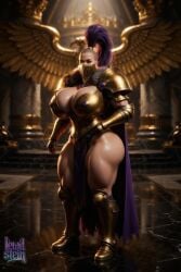 1girls 3d 3d_(artwork) 3d_render ai_assisted ai_generated anathema_psykana armor athletic athletic_female big_ass big_breasts big_butt big_thighs breasts busty cape cloak curvaceous curvy face_mask female fit full_body fur_trim gauntlets glossy_body gold_armor golden_armor golden_bikini hand_on_hip helmet high_quality high_resolution highres hips hourglass_figure huge_breasts human humanoid imperium_of_man large_ass leotard lewdstein looking_at_viewer mature_female muscular_female pose power_armor purple_hair revealing_armor shiny_clothes sisters_of_silence slim_waist solo strong_female thicc thick_legs thick_thighs toned toned_female voluptuous warhammer_(franchise) warhammer_40k wide_hips