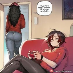 1futa 1girls ai_assisted ai_generated anime anime_style balls big_ass big_breasts breasts caption clitoris cock comic comic_page curvaceous curvaceous_body curvaceous_female curvaceous_figure dialogue dickgirl female female_focus fit_female futa_on_female futa_sans_pussy futa_with_female futanari girly high_resolution highres horny hourglass_figure huge_ass huge_balls huge_boobs huge_breasts huge_butt huge_cock huge_testicles huge_thighs intersex manga manga_page medium_ass medium_breasts medium_penis muscular patreon penis pussy raven_branwen red_hair ruby_rose rwby self_upload sexy shiny sigabelle speech_bubble stable_diffusion testicles text text_bubble two_tone_hair uncensored vagina voluptuous voluptuous_female waifu waifu_diffusion worship