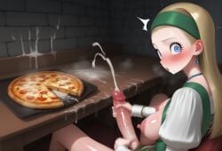 1futa :o ^^^ ai_generated big_penis blonde_hair blue_eyes blush caught caught_in_the_act caught_masturbating clothing cum cum_on_food cum_on_pizza cum_on_table cum_on_wall cum_pizza cumming_on_food devaster dickgirl dragon_quest dragon_quest_xi earrings ejaculation embarrassed erection excessive_cum eyelashes female from_behind futa_only futanari futanari_masturbation green_hairband handjob intersex juliet_sleeves large_breasts legs_spread long_eyelashes long_hair looking_at_viewer looking_back motion_blur necklace nipples notebook open_mouth pizza pubic_hair serena_(dq11) shiny_skin shocked_expression sitting solo solo_futa steam thick_eyelashes veiny_penis wide_eyed