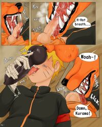 anal big_penis comic cum english_text feral knot kurama male/male naruto naruto_shippuden oral prince-vulpine size_difference text uzumaki_naruto