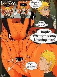 anal big_penis comic cum english_text feral knot kurama male/male naruto naruto_shippuden oral prince-vulpine size_difference text uzumaki_naruto