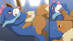 absurd_res balls blue_body blush bodily_fluids brown_body brown_eyes brown_fur cum cum_in_pussy cum_inside cunnilingus duo eevee female female_penetrated feral feral_on_feral feral_penetrated feral_penetrating feral_penetrating_feral fur generation_1_pokemon generation_7_pokemon genital_fluids genitals hi_res licking male male/female male_penetrating male_penetrating_female multicolored_body multicolored_fur nintendo open_mouth open_smile oral penetration penile penile_penetration penis penis_in_pussy penis_lick pokemon pokemon_(species) popplio sex smile tan_body tan_fur tongue tongue_out two_tone_body two_tone_fur vaginal_penetration vaginal_penetration white_body winick-lim