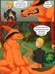 anal big_penis comic cum english_text feral knot kurama male/male naruto naruto_shippuden oral prince-vulpine size_difference text uzumaki_naruto