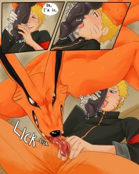 anal big_penis comic cum english_text feral knot kurama male/male naruto naruto_shippuden oral prince-vulpine size_difference text uzumaki_naruto