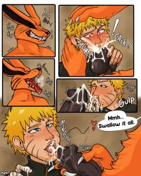 anal big_penis comic cum english_text feral knot kurama male/male naruto naruto_shippuden oral prince-vulpine size_difference text uzumaki_naruto