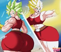 1girls ass big_ass big_butt breasts bubble_ass bubble_butt dragon_ball dragon_ball_super dumptruck_ass dumptruck_butt fat_ass fat_butt female_saiyan huge_ass huge_butt kale kale_(berserker) legendary_super_saiyan mallow_strife saiyan super_saiyan super_saiyan_2 thick_ass thick_butt thick_thighs