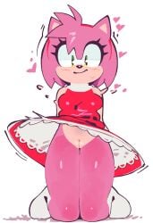 amy_rose blush bottomless edit edited embarassed pussy sega shy simple_background solo sonic_(series) sonic_the_hedgehog_(series) upskirt wamudraws