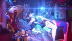 1girls 1robot 3d animated bastion_(overwatch) bodysuit breasts_out brown_hair d.va dark-skinned_male doomfist electric electric_shock electricity electro electrocution electrostimulation exposed_breasts exposed_pussy eyes_rolling_back functionally_nude functionally_nude_female open_clothes overwatch pestilencesfm pussy robot screaming shaved_pussy shock shocked shocking shorter_than_30_seconds shorter_than_one_minute sparks tagme torture video