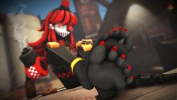 1girls 3d 3d_model annoyed barefoot feet feet_focus female foot_fetish foot_focus human_feet humanoid humanoid_feet mimi_sentry red_hair robot_girl scorch_dreamer sentry_(team_fortress_2) sentry_turret team_fortress_2 tf2 valve valve_(company)