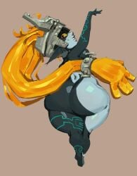 1girls ass big_ass bottom_heavy bubble_butt dat_ass fat_ass female female_only huge_ass imp_midna large_ass looking_at_viewer looking_back midna nezulet orange_hair shortstack solo the_legend_of_zelda thick_ass thick_thighs twilight_princess wide_hips