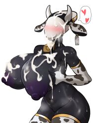 artificer_(risk_of_rain) big_breasts cow_print cum cum_on_breasts zzvinniezz