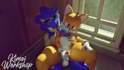 3d anal anal_sex exposed_torso femboy femboysub footwear furry gay handwear kimoiworkshop_artist male_on_femboy male_only sonic_(series) sonic_the_hedgehog sonic_the_hedgehog_(series) tagme tails tails_the_fox thick_thighs yaoi