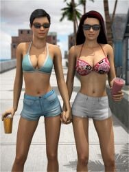 breasts drink duo sunglasses sydgrl3d