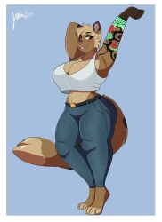 anthro armpits artjwink big_breasts breasts female jwinkz thick_thighs wide_hips