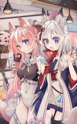 blue_eyes dog_ears dog_girl females pink_hair virtual_youtuber vyugen yuniiho_(character)