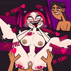 1boy 1girls 2023 ahe_gao ahegao artist_request badluckae big_breasts breasts female heart-shaped_pupils hi_res huge_breasts large_breasts nipples pov scary_girl_(tdi) sex source_request straight tagme total_drama_island total_drama_island_(2023) zee_(tdi)