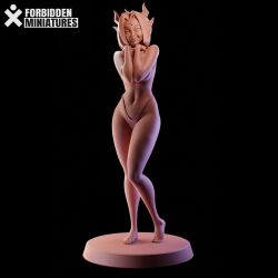 1girls 3d_(artwork) 3d_model book customization female female_only figurine forbiddenminiatures holding_object kickstarter miniature patreon patreon_forbiddenminiatures patreon_reward pointy_ears sculpture self_upload short_hair smirk succubus succubus_horns teeth zbrush