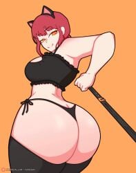 1girls animated ass belt big_ass big_breasts big_butt bikini black_thong chainsaw_man fat_ass female female_focus female_only gif hips hourglass_figure huge_ass huge_thighs kerosin leash leash_pull legs lingerie looking_at_viewer looking_back makima_(chainsaw_man) pov red_hair smile smiling smiling_at_viewer smug smug_face smug_grin tagme thick thick_ass thick_hips thick_legs thick_thighs thong white_body white_skin yellow_eyes