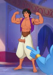 aladdin aladdin_(character) disney foreskin genie male_only muscle_growth muscles muscular_male penis penis_expansion reiner55